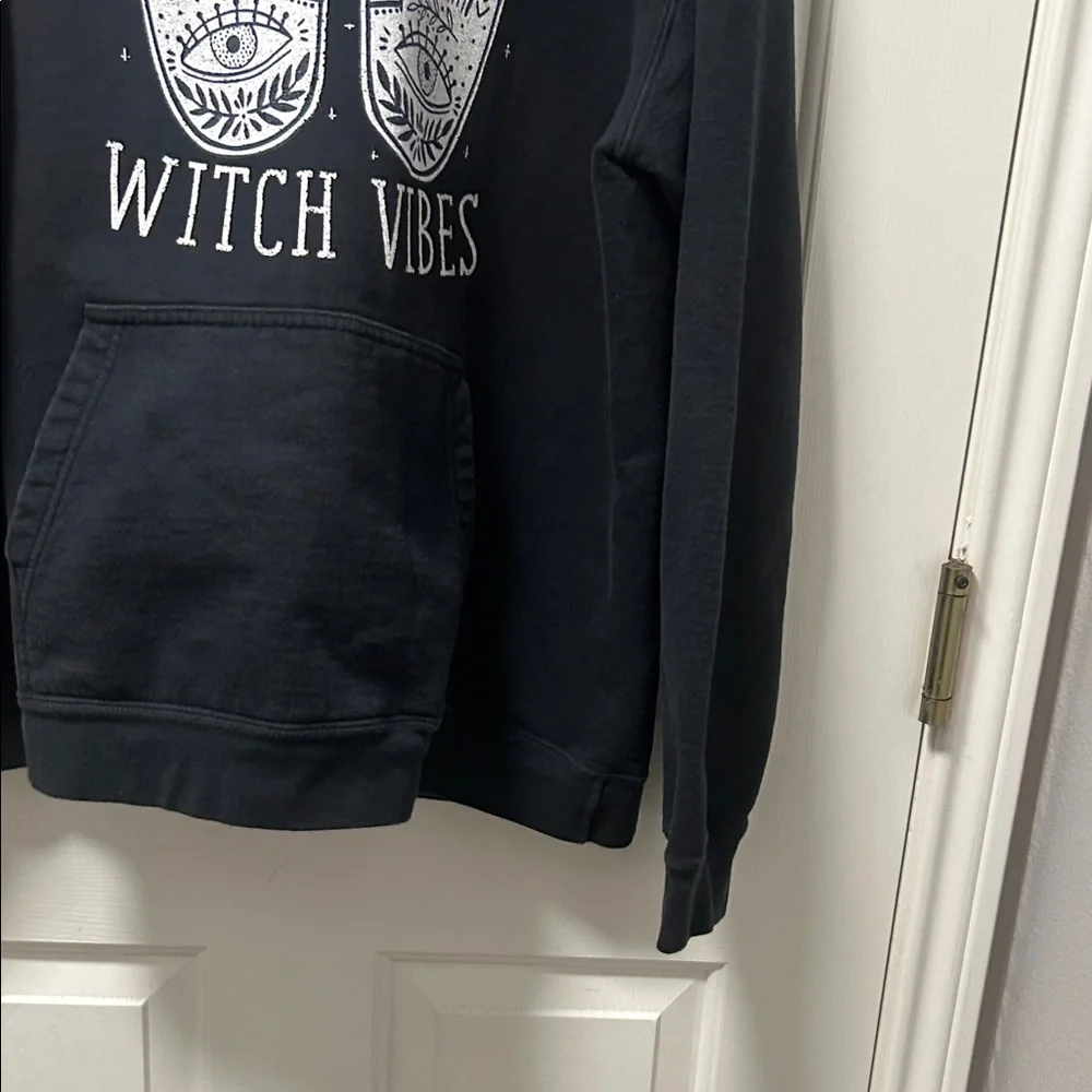 Port & Company Black Graphic Hoodie - Thick Thighs Witch Vibes  Size XLARGE - Picture 7 of 15